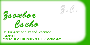 zsombor cseho business card